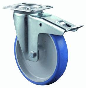 swivel castor with brake