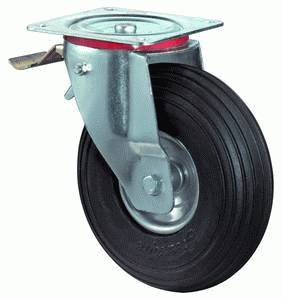 swivel castor with brake