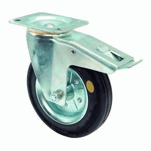 swivel castor with brake