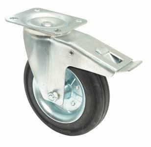 swivel castor with brake