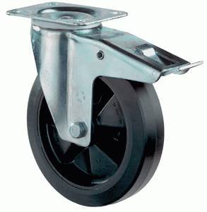 swivel castor with brake
