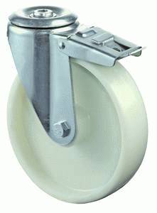 swivel castor with brake