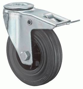 swivel castor with brake
