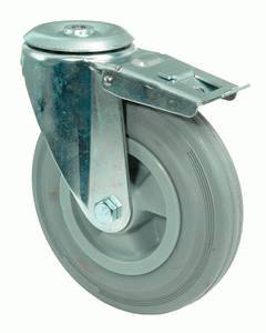swivel castor with brake