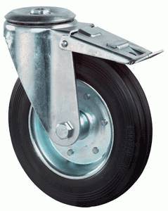 swivel castor with brake