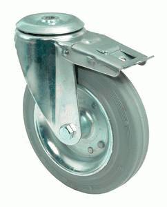 swivel castor with brake