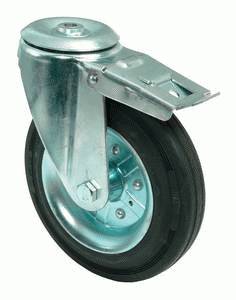 swivel castor with brake