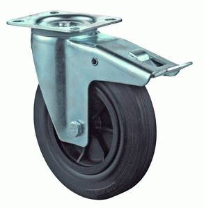 swivel castor with brake