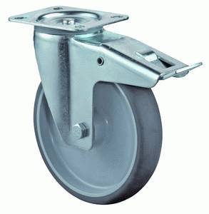 swivel castor with brake