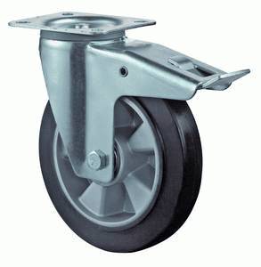 swivel castor with brake