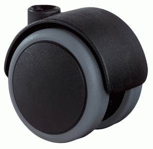 Plastic dual castors