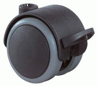 Plastic dual castors with brake
