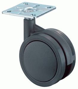 Plastic dual castor
