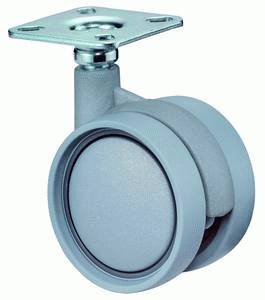 Plastic dual castor