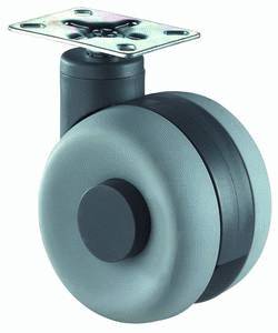Plastic dual castor