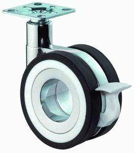Design-double castor with brake
