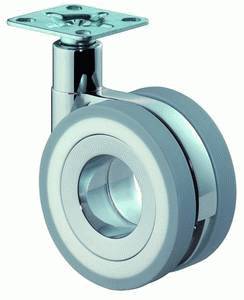 Design-double castor with brake